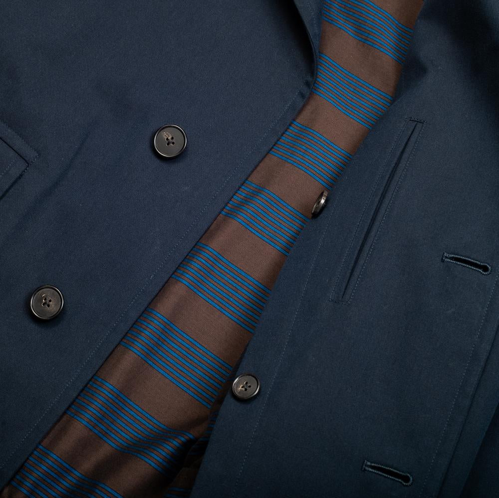 Coherence Corb II D. Blue Gabardine-Raincoat-Clutch Cafe