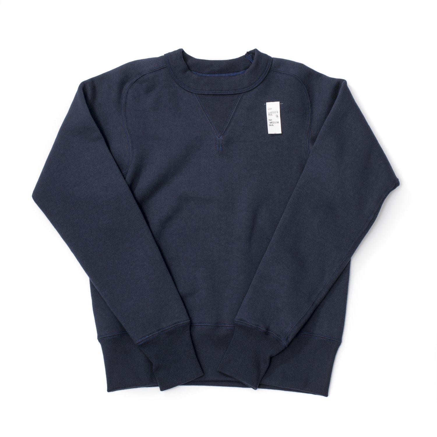 Cushman Lot. 26903 Freedom Sleeve Sweatshirt Navy Clutch Cafe London