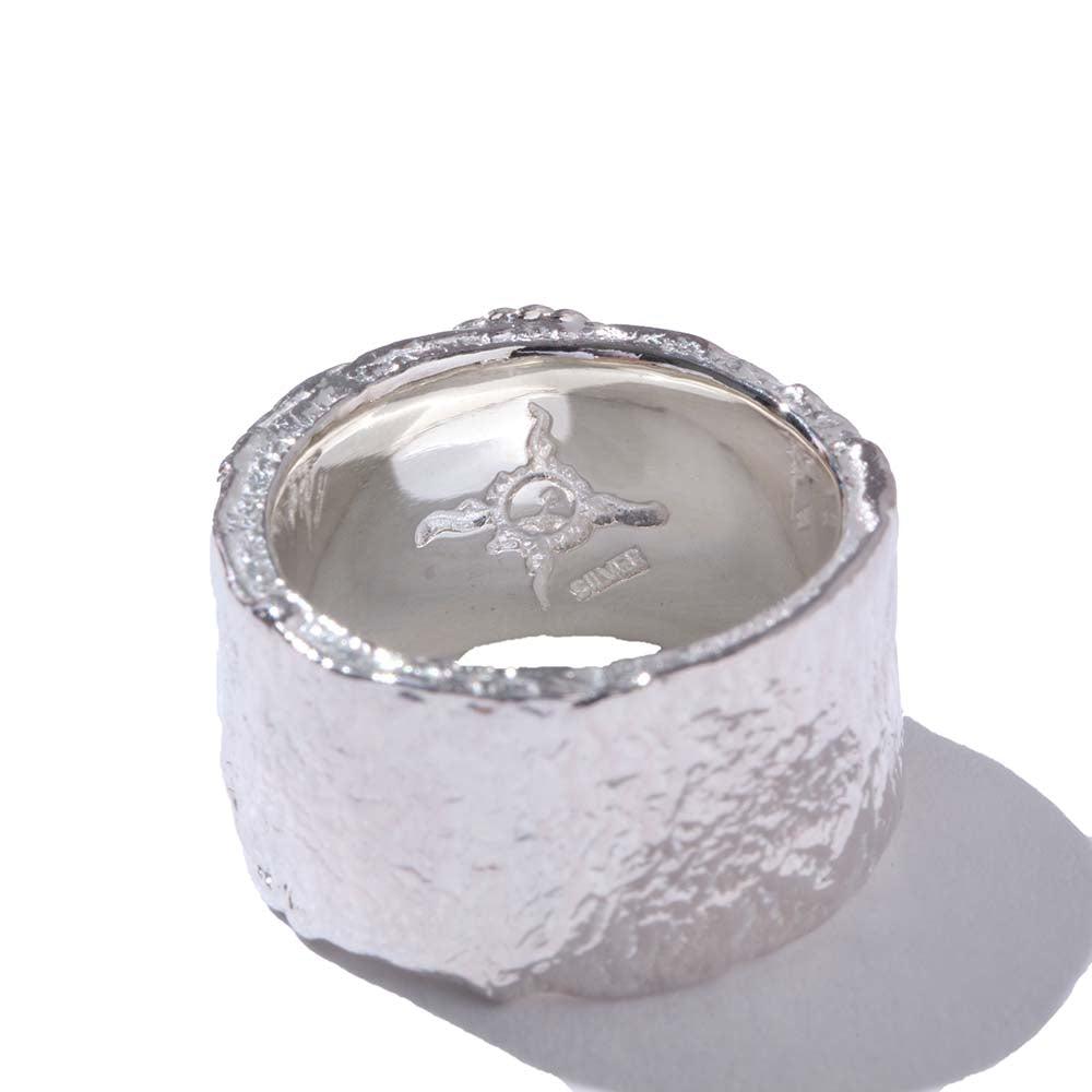 First Arrow's Barerock Ring w/Turquoise (L) (R-040)-Jewellery-Clutch Cafe