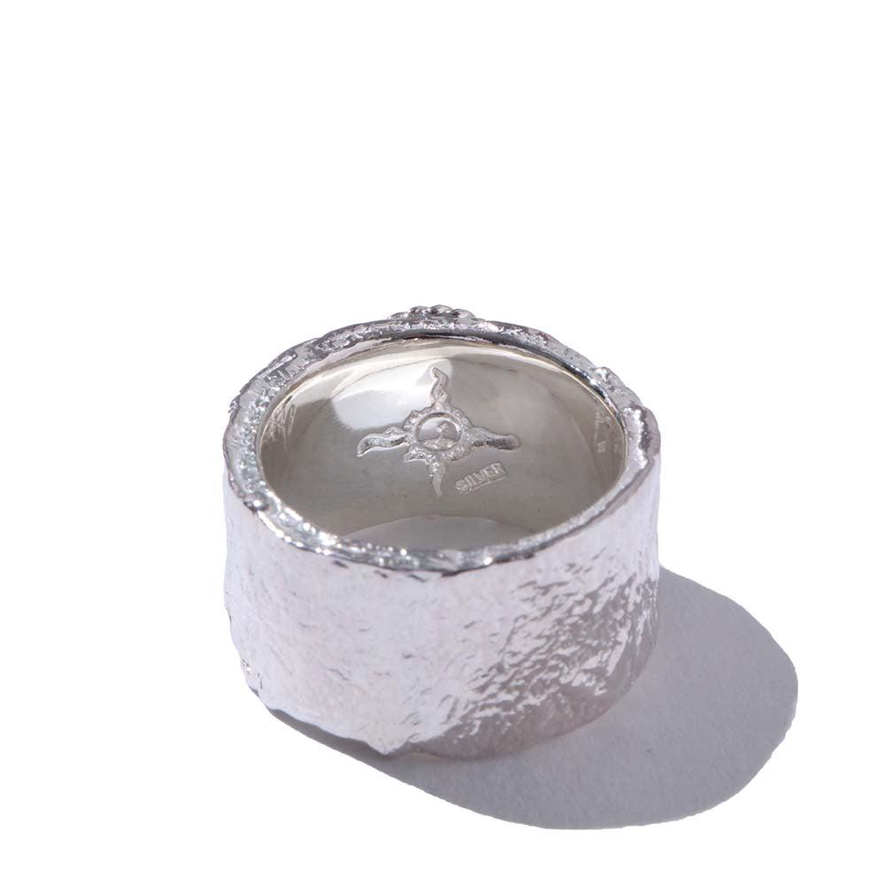 First Arrow's Barerock Ring w/Turquoise (L) (R-040)-Jewellery-Clutch Cafe