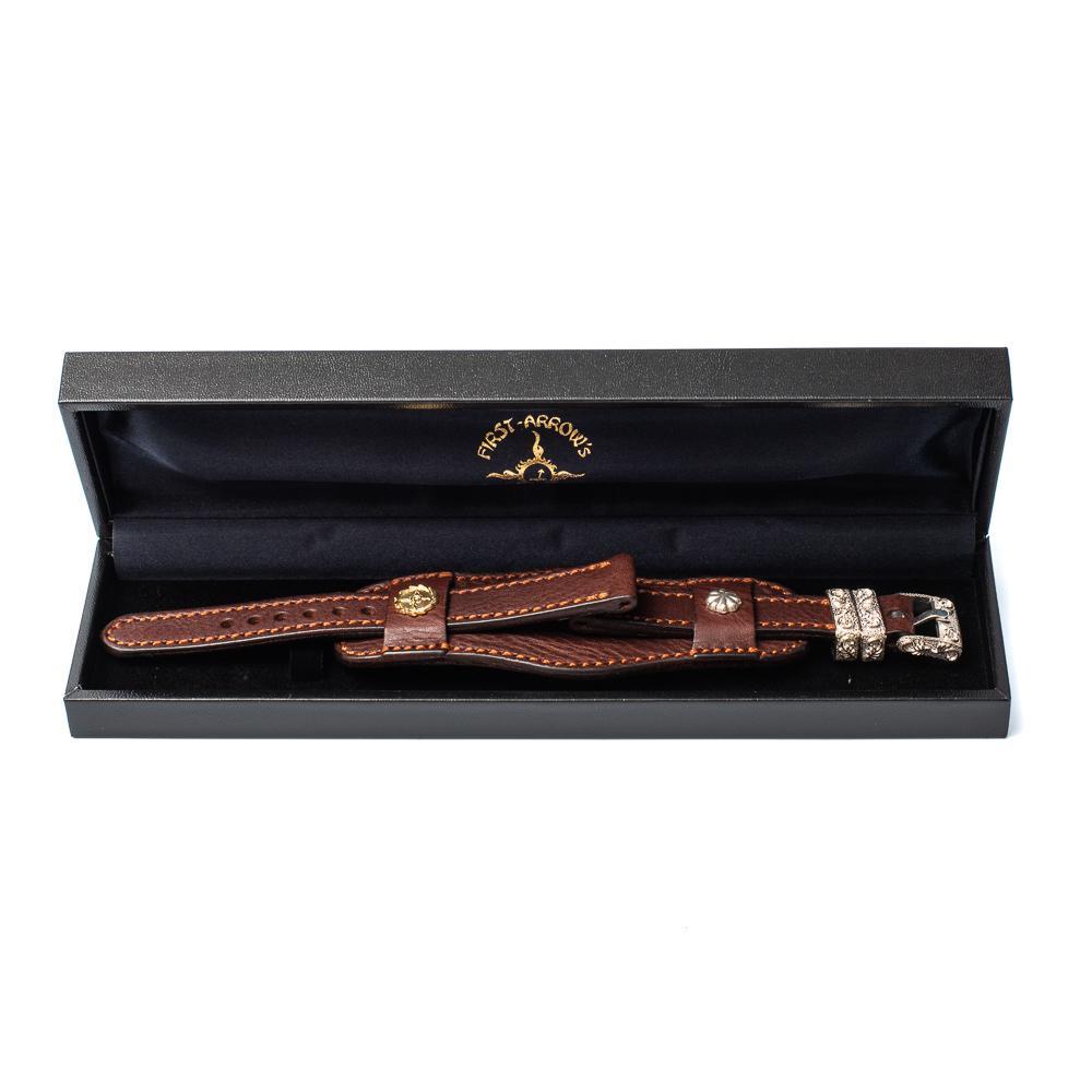 First Arrow's K18 Watch Belt Brown Leather-Watch Strap-Clutch Cafe
