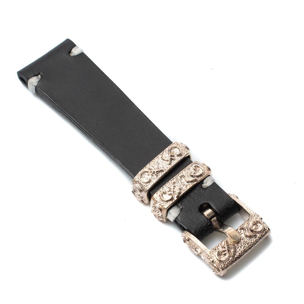 First Arrow's K18 Watch Strap Black Leather-Watch Strap-Clutch Cafe