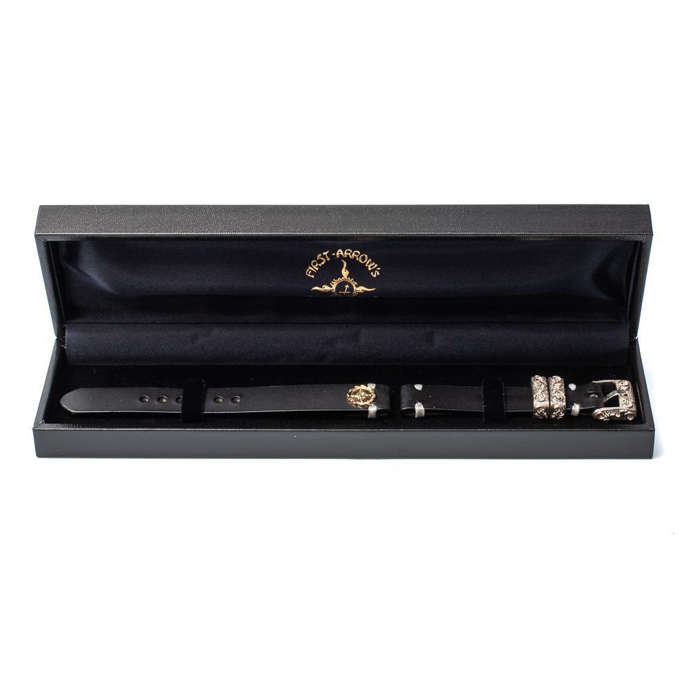First Arrow's K18 Watch Strap Black Leather-Watch Strap-Clutch Cafe