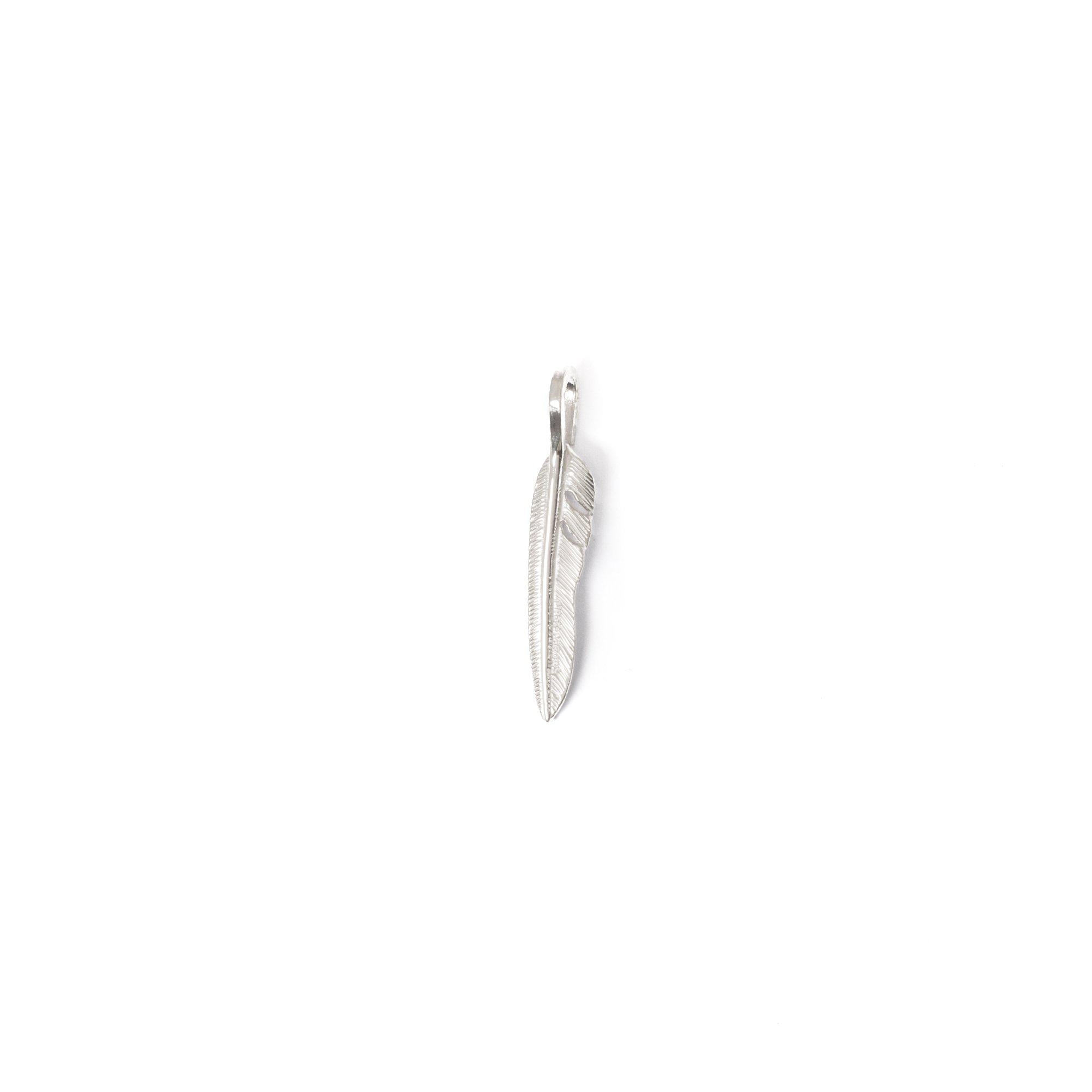 First Arrows Kazekiri Silver Feather Pendant S P-431-Jewellery-Clutch Cafe
