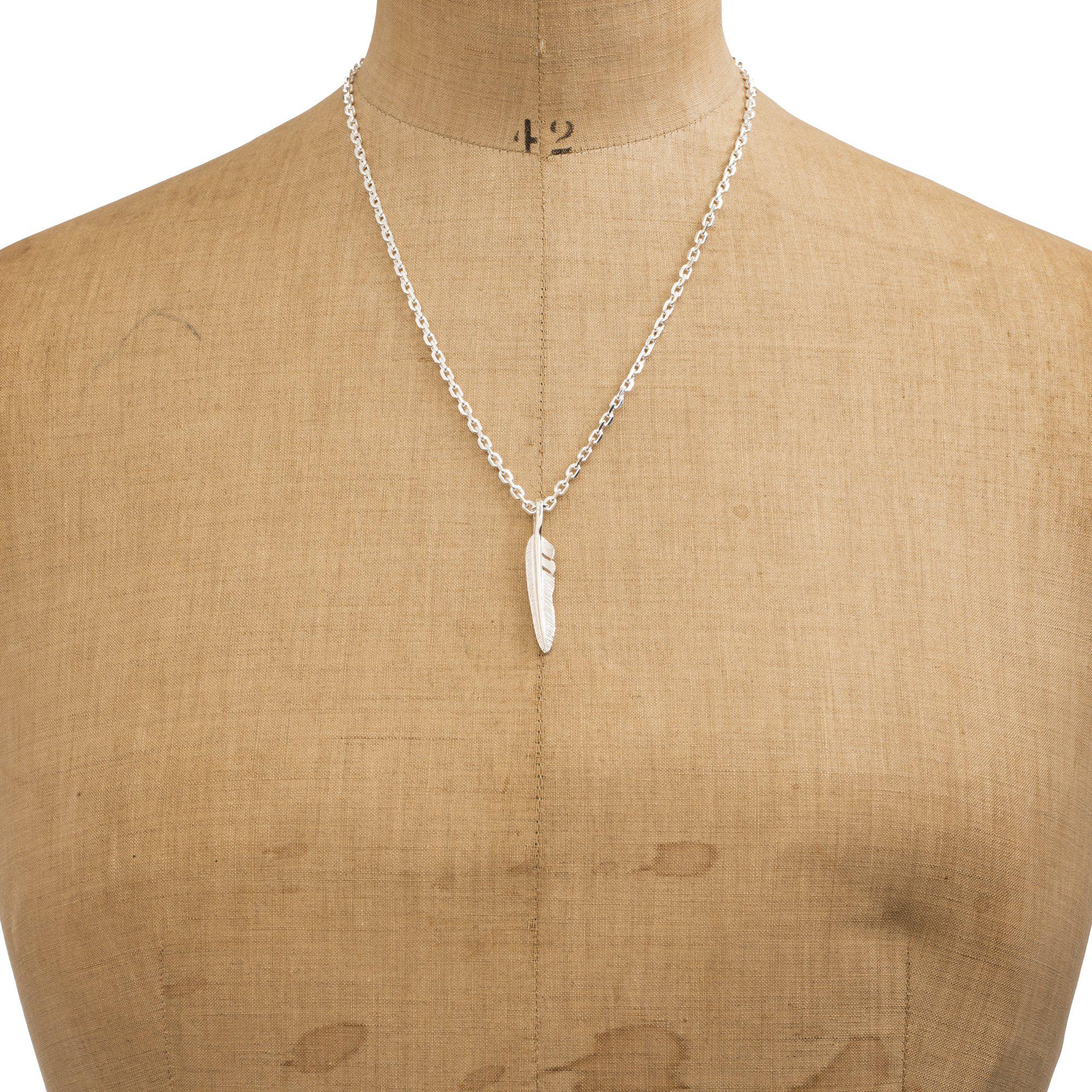 First Arrows Kazekiri Silver Feather Pendant S P-431-Jewellery-Clutch Cafe