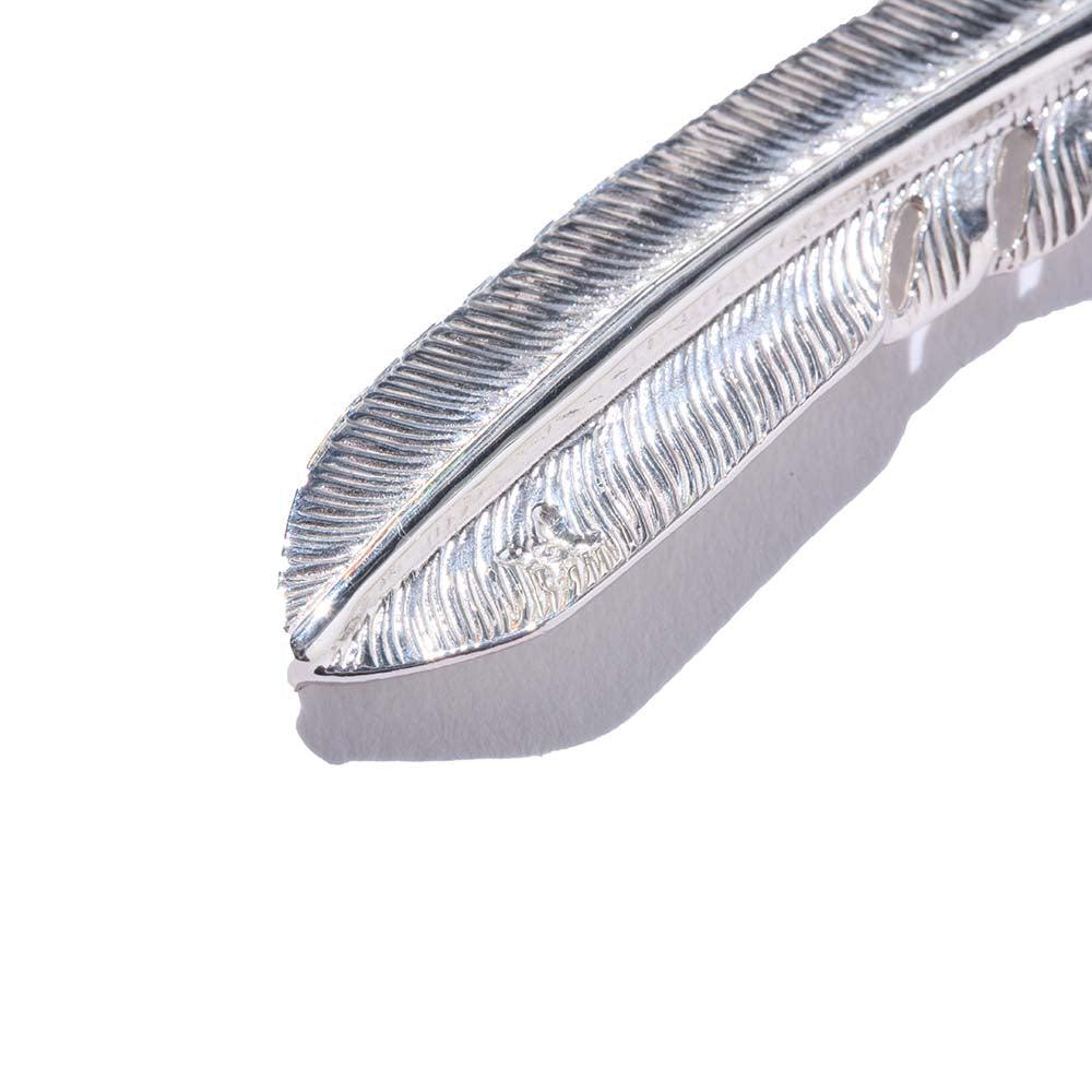 First Arrow's Silver Feather Pendant M P-519-Pendant-Clutch Cafe