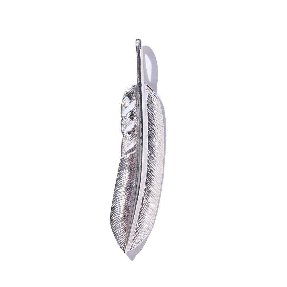 First Arrow's Silver Feather Pendant M P-519-Pendant-Clutch Cafe