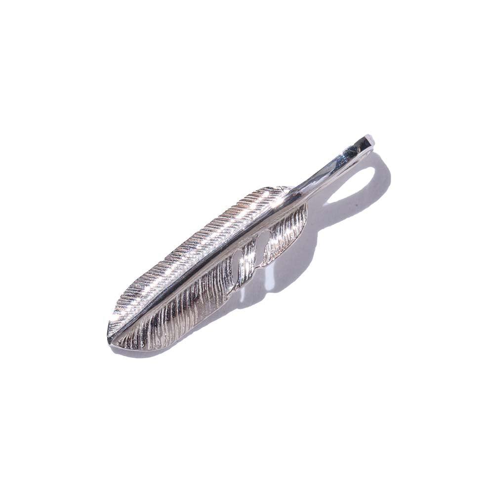 First Arrow's Silver Feather Pendant XS P-593-Pendant-Clutch Cafe