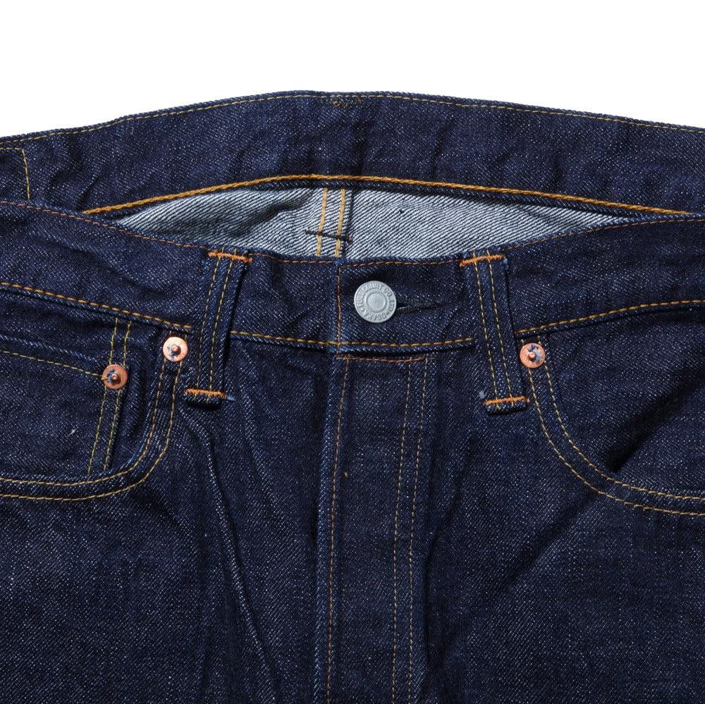 Full Count 0105W New Loose Straight Jean 13.7oz (One Wash)-Jeans-Clutch Cafe-selvage denim-selfedge denim