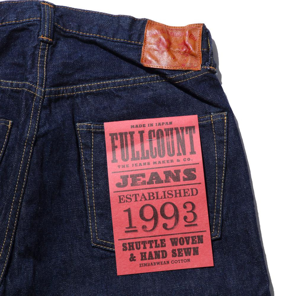 Full Count 0105W New Loose Straight Jean 13.7oz (One Wash)-Jeans-Clutch Cafe-selvage denim-selfedge denim