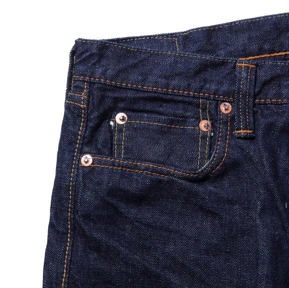 Full Count 1108W New Straight Jean 13.7oz (One Wash)-Jeans-Clutch Cafe-selvage denim-selfedge denim