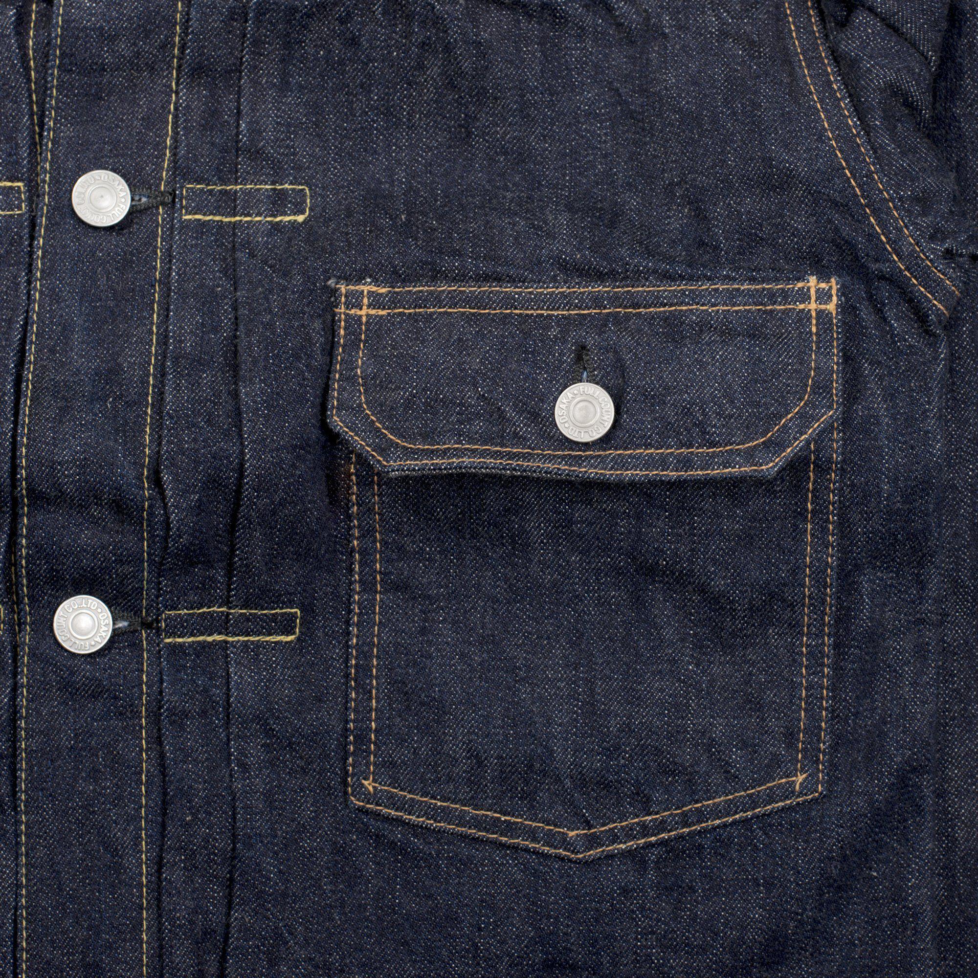 Full Count 2107 Type I 13.75oz Selvedge Denim jacket-Clutch Cafe-Clutch Cafe