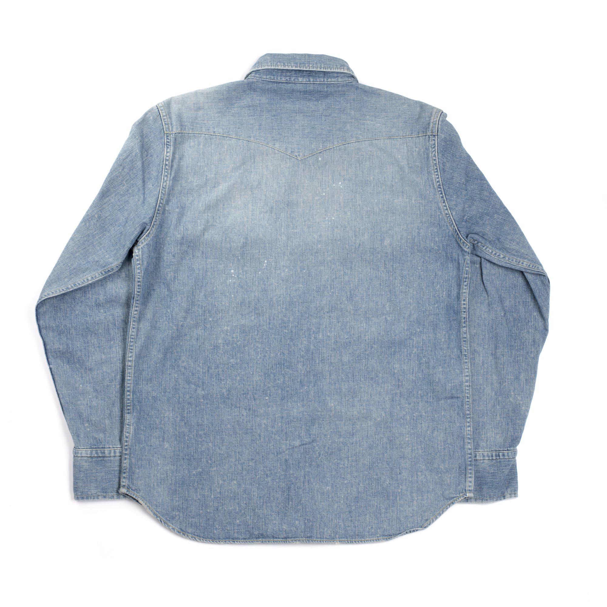 Full Count 4894HW Denim Western Shirt-Clutch Cafe-Clutch Cafe