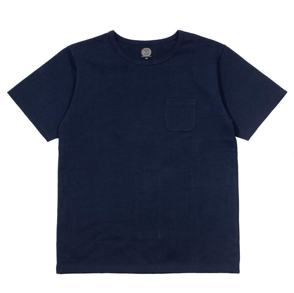 Jelado Loopwheel Pocket Tee Indigo-T-shirt-Clutch Cafe