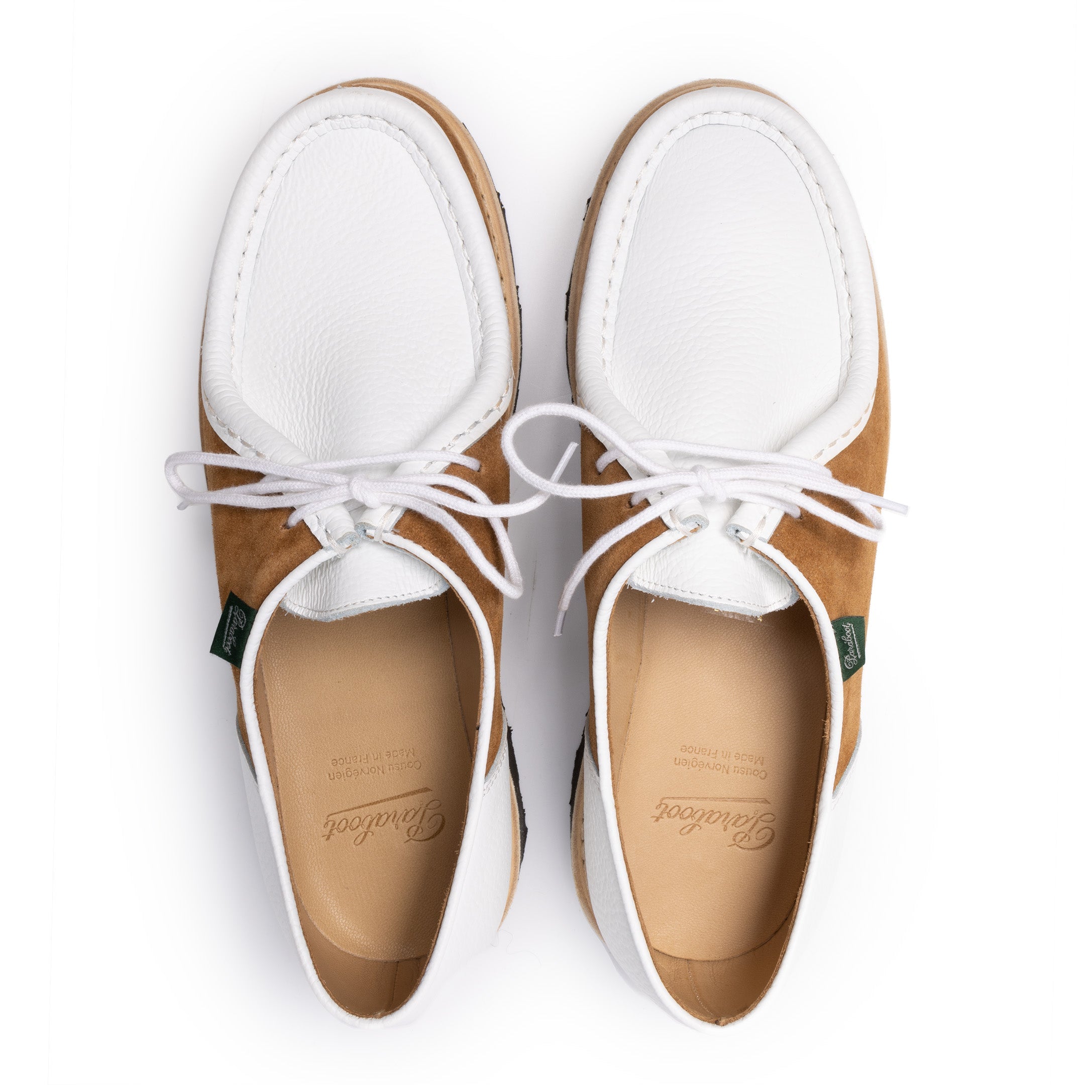 Paraboot Michael Graine Blanc / Velour Whisky-Clutch Cafe