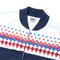 Pherrow's 22W-PSF1 Snow Patterned Zip-Up Sweatshirt Navy-Sweatshirt-Clutch Cafe