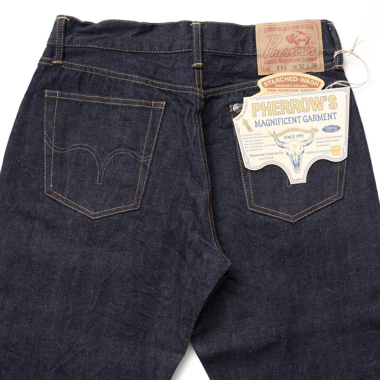 Pherrow's 441SW 13.5oz Jean-Jeans-Clutch Cafe-selvage denim-selfedge denim
