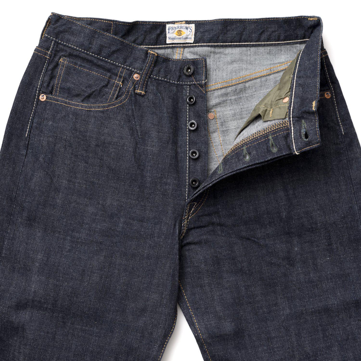 Pherrow's 451 13.5oz Jean-Jeans-Clutch Cafe-selvage denim-selfedge denim