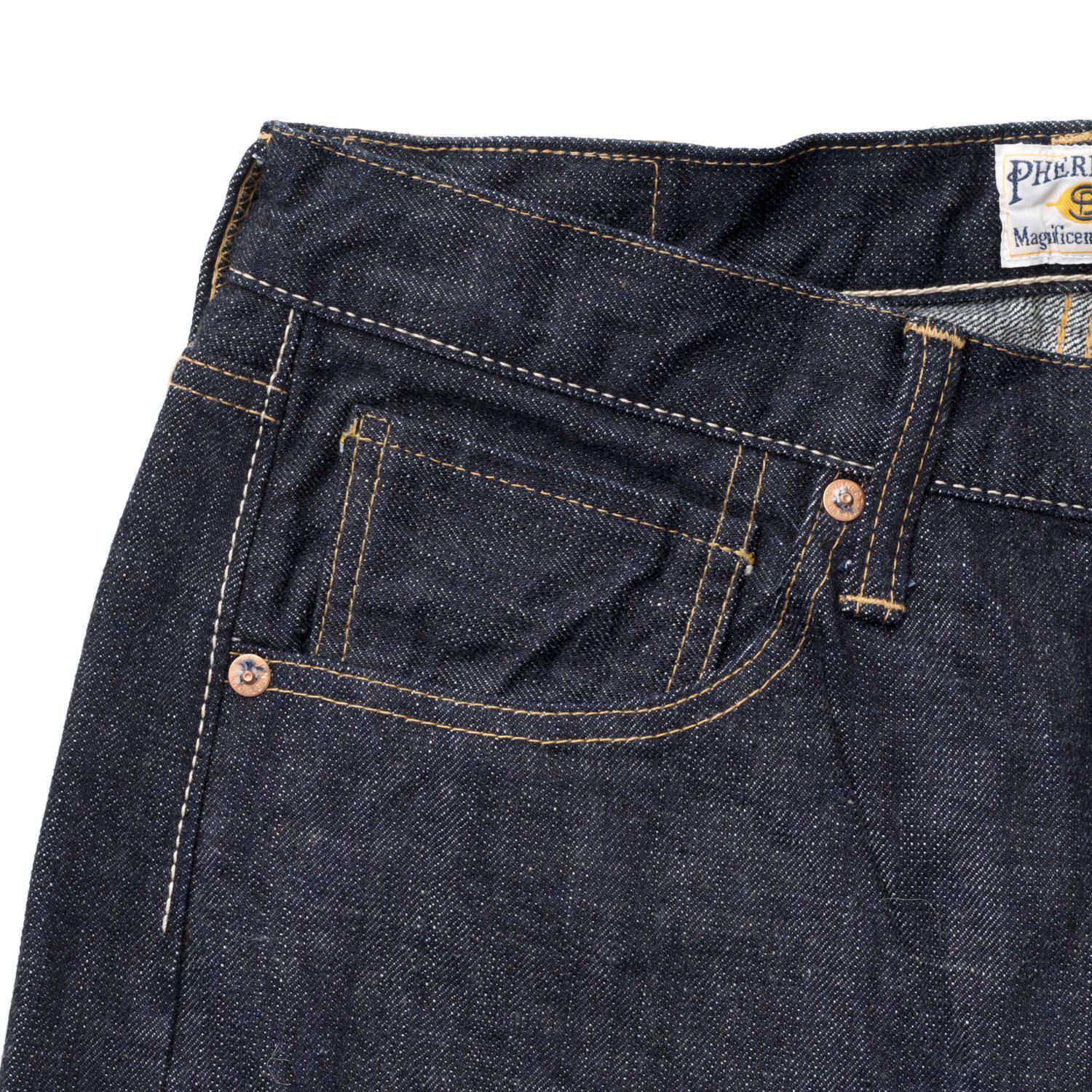 Pherrow's 451 13.5oz Jean-Jeans-Clutch Cafe-selvage denim-selfedge denim