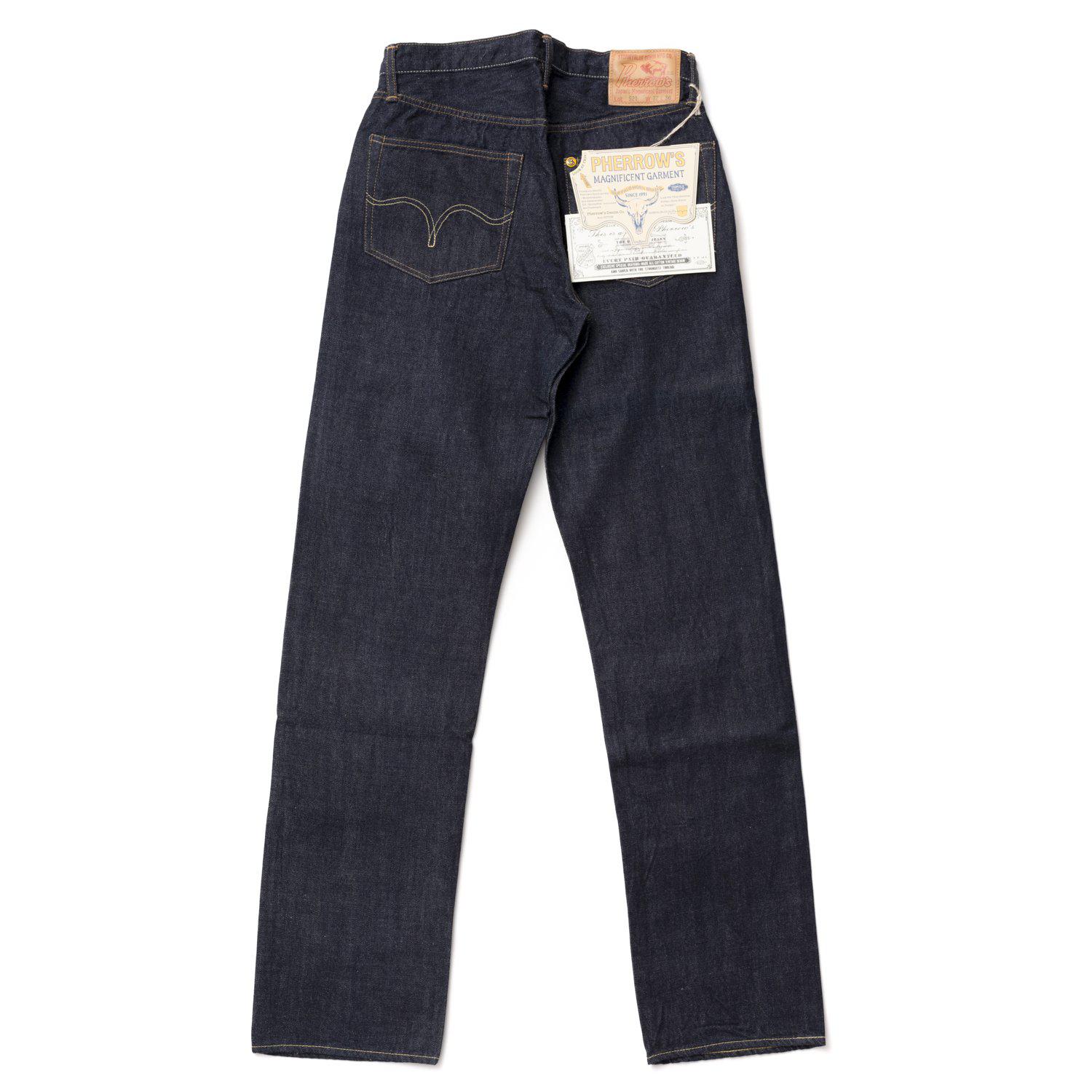 Pherrow's 521 13.5oz Jean-Jeans-Clutch Cafe-selvage denim-selfedge denim