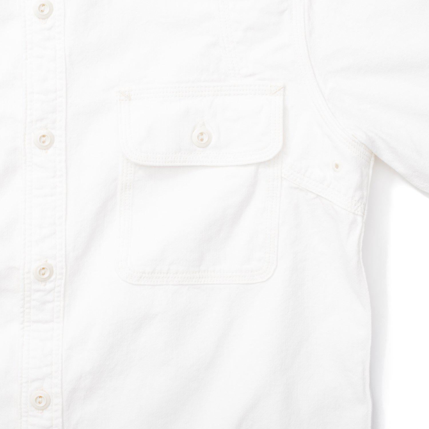 Pherrow's 770WS Chambray Shirt White-Shirts-Clutch Cafe
