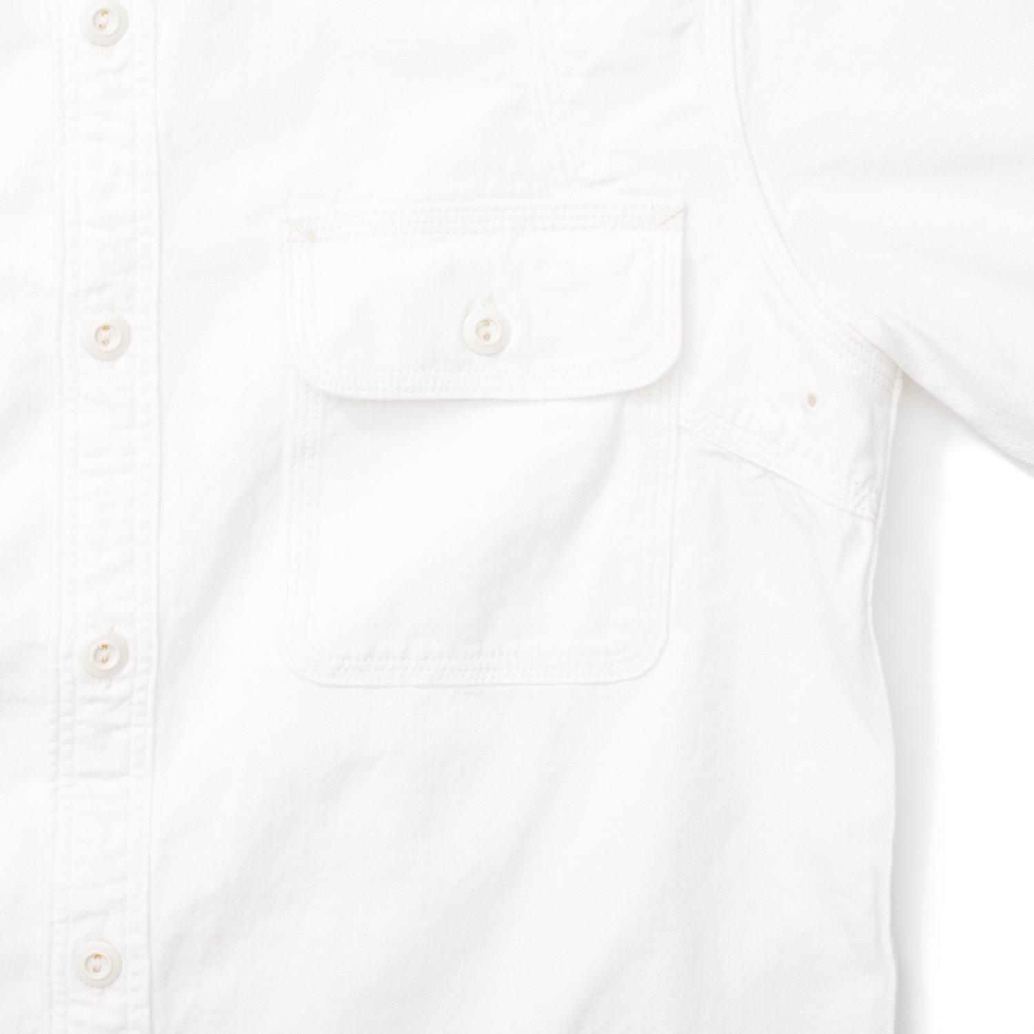 Pherrow's 770WS Chambray Shirt White-Shirts-Clutch Cafe