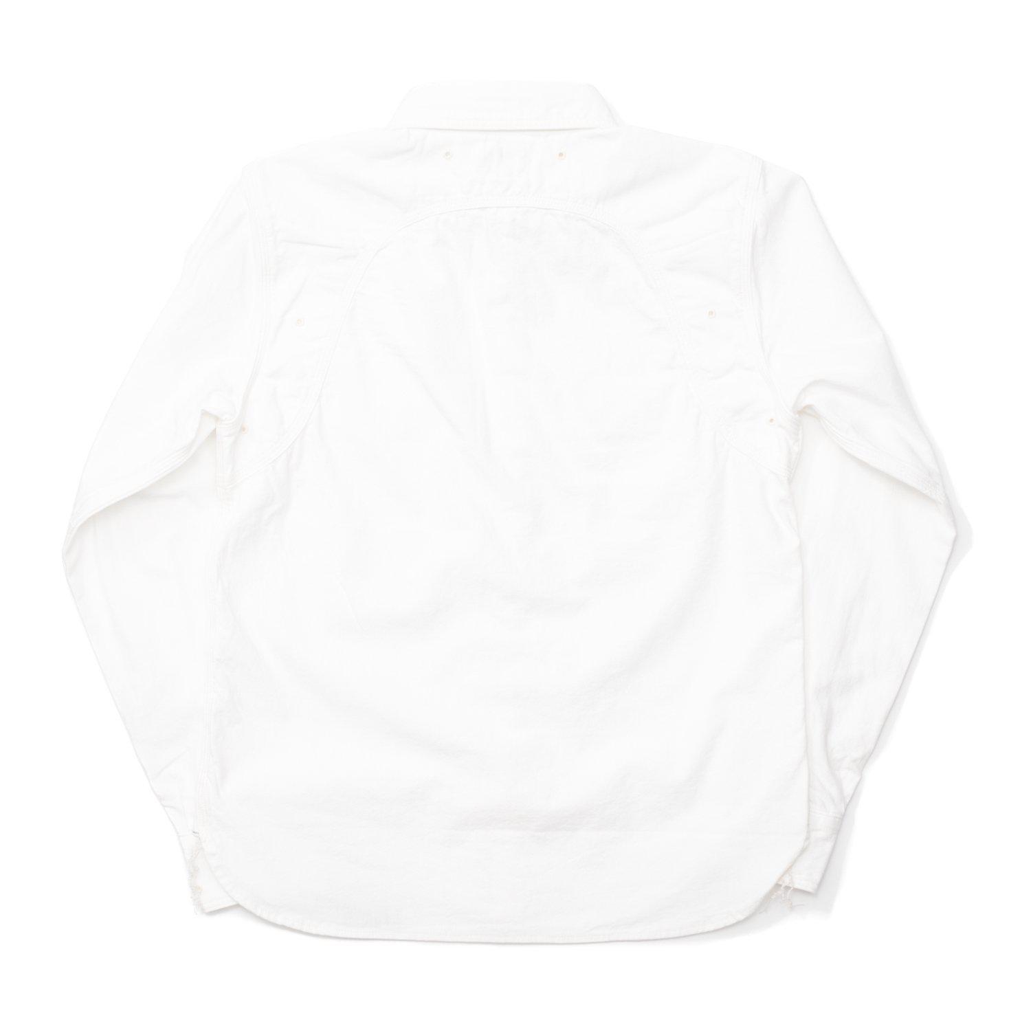 Pherrow's 770WS Chambray Shirt White-Shirts-Clutch Cafe