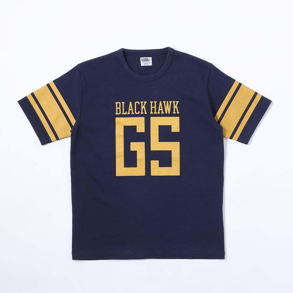 Pherrow's 'Black Hawk' T-Shirt Navy-T-Shirt-Clutch Cafe