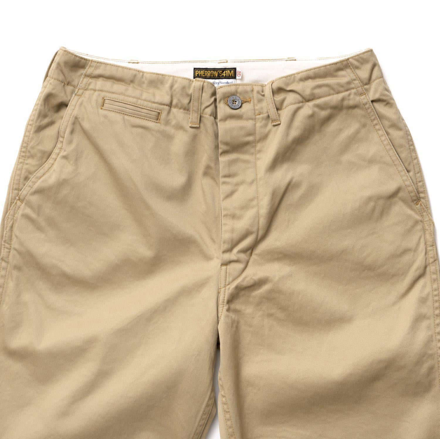 Pherrow's P41M Chino Beige-Trouser-Clutch Cafe