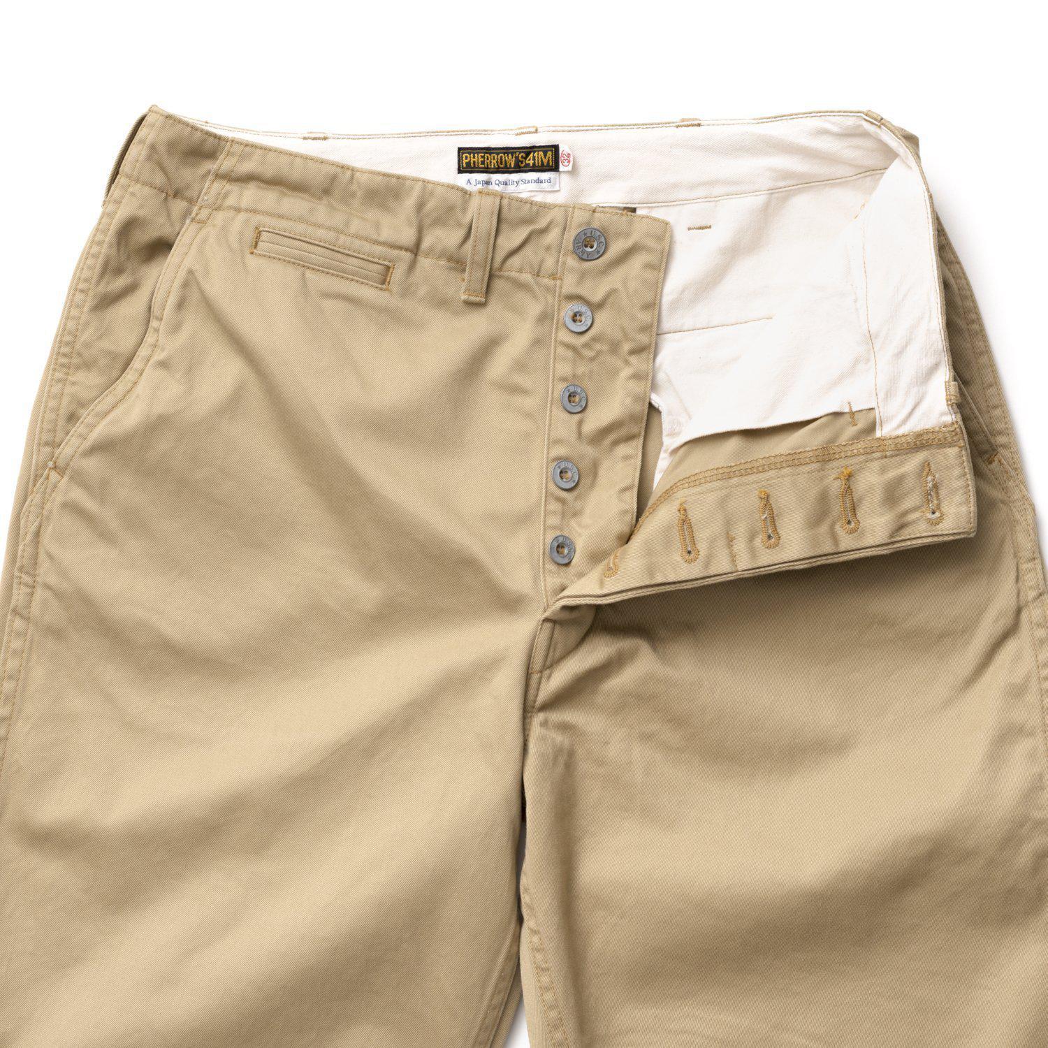 Pherrow's P41M Chino Beige-Trouser-Clutch Cafe