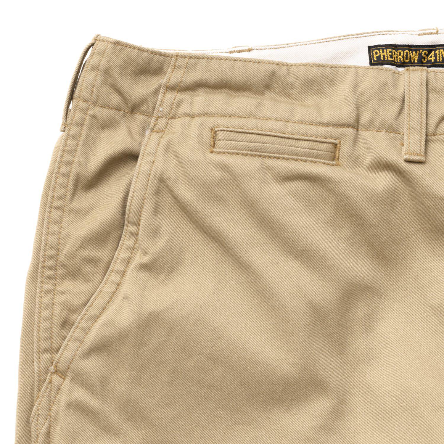 Pherrow's P41M Chino Beige-Trouser-Clutch Cafe