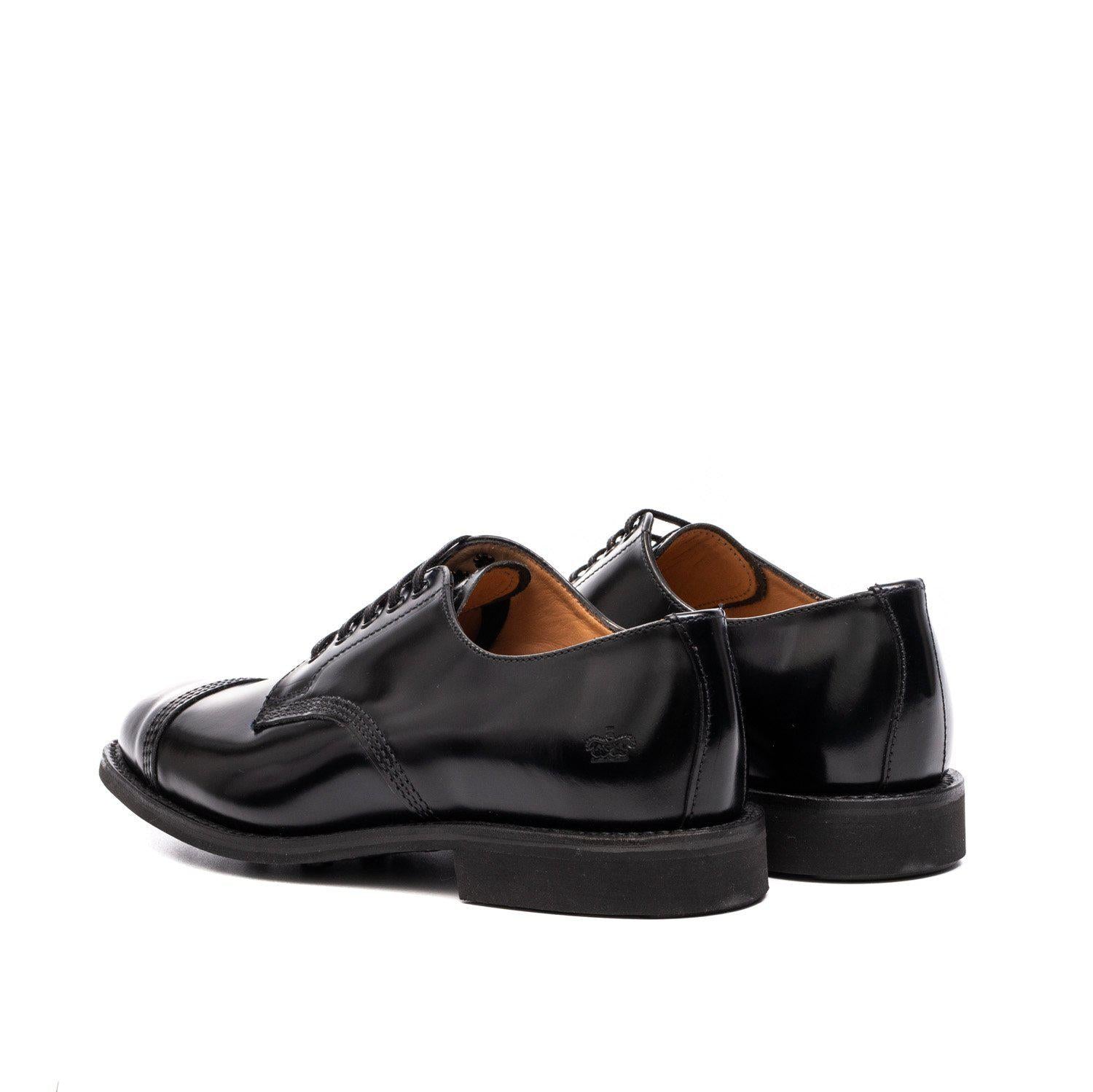 Sanders Japan Picusa Gibson Toe Cap Shoe Black 1128B-FOOTWEAR-Clutch Cafe