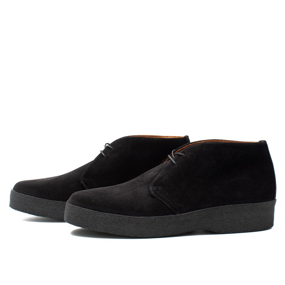 Sanders Japan Brit Chukka Black Suede-Footwear-Clutch Cafe