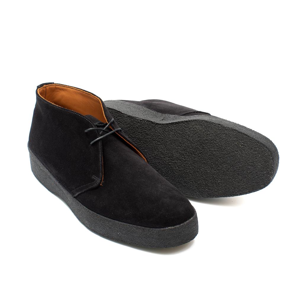 Sanders Japan Brit Chukka Black Suede-Footwear-Clutch Cafe