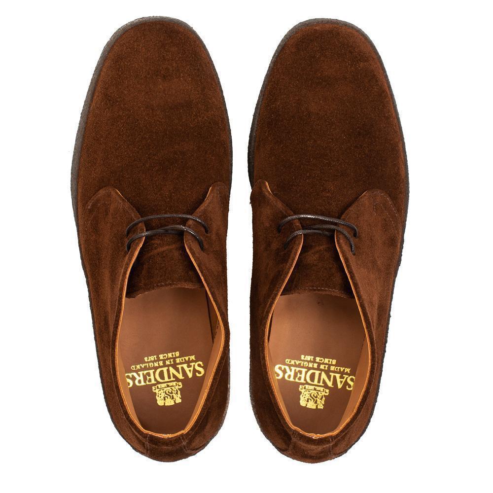 Sanders Japan Brit Chukka Polo Snuff Suede-Clutch Cafe