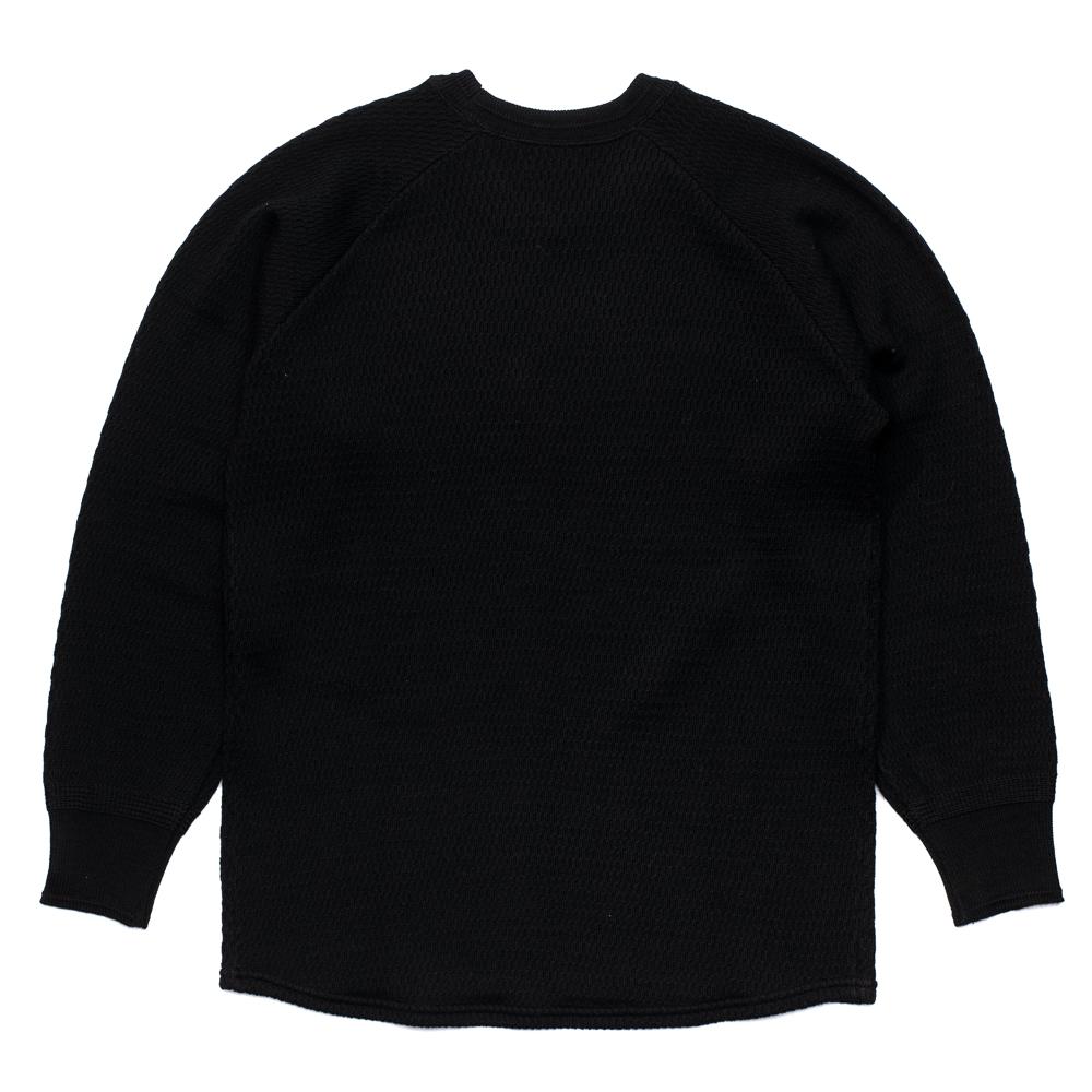 Stevenson Overall L/S Wool Thermal Black-Thermal Knit-Clutch Cafe