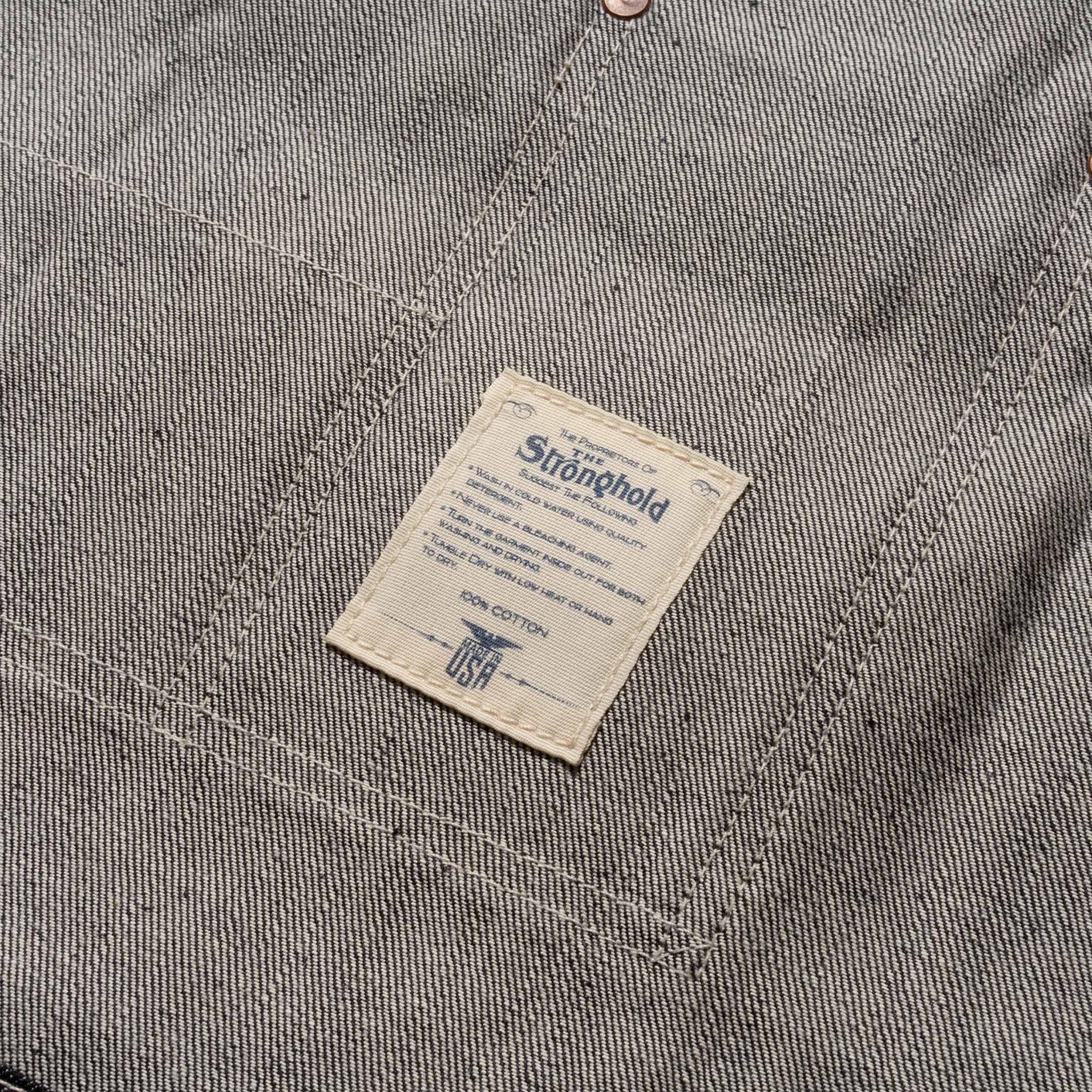 Stronghold DM057 Short Bib Apron 10.5oz Indigo Selvage Denim-Apron-Clutch Cafe