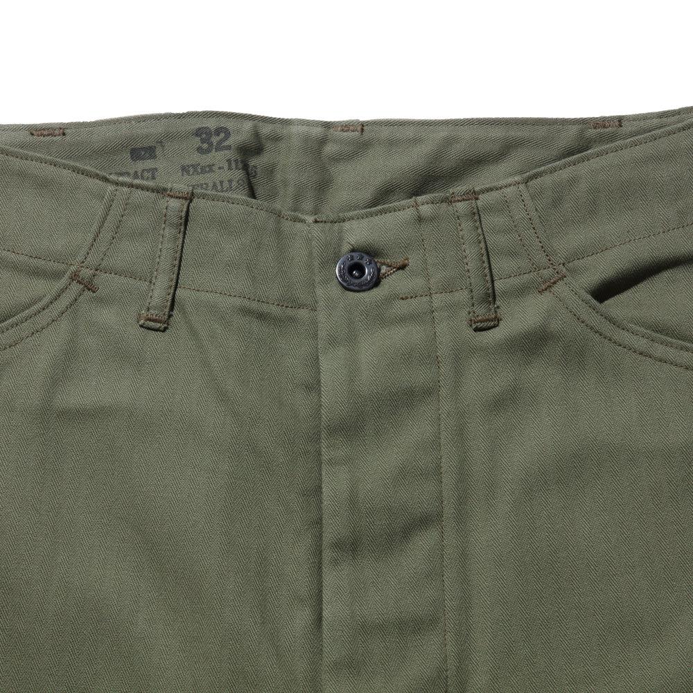 The Real McCoy's N-3 Utility Trousers (Model 220) Olive-Trousers-Clutch Cafe
