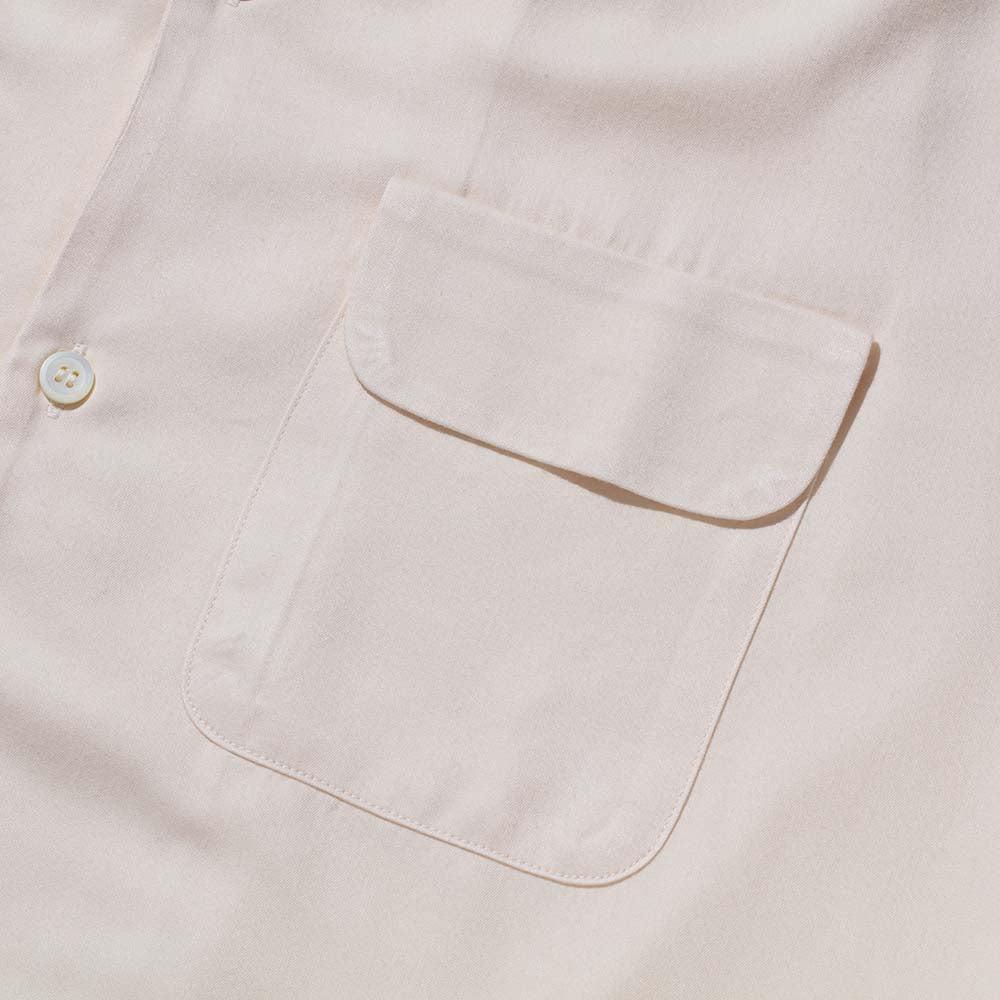 The Real McCoy's Open Collar Rayon Shirt Ecru-Shirt-Clutch Cafe