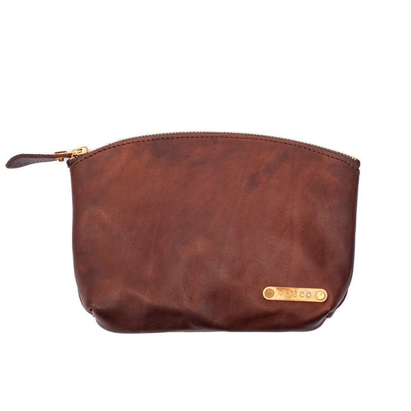 Vasco Leather Travel Pouch Brown-Bag-Clutch Cafe