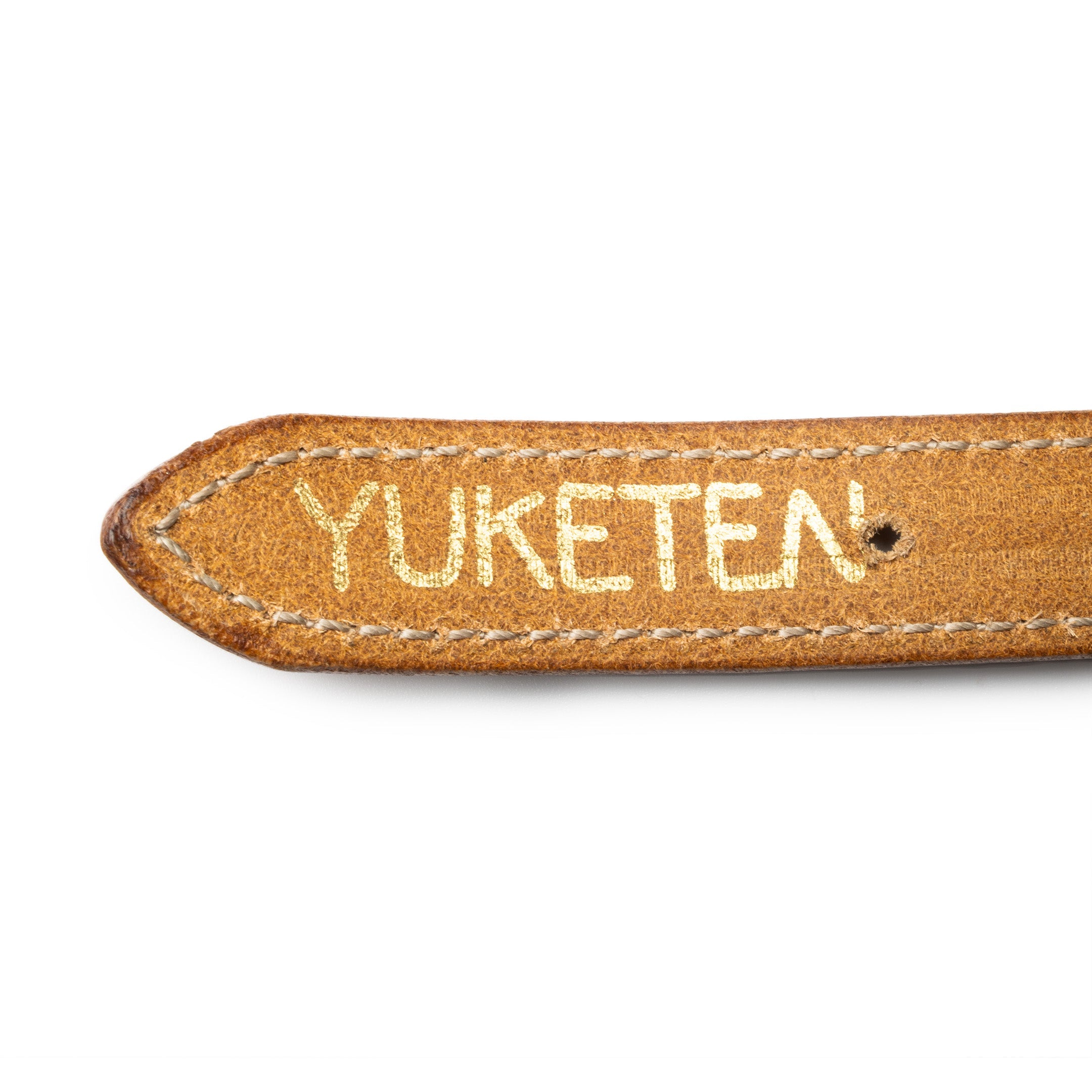 Yuketen 1" Triple Stitch Belt Russet w/Natural Stitch-Belt-Clutch Cafe