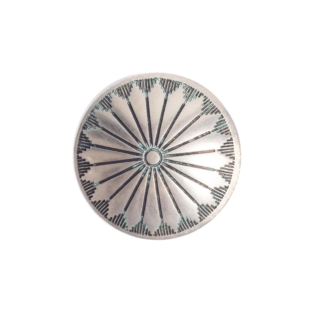 Yuketen Nickel Silver Concho Pin (1.5")-Pin-Clutch Cafe