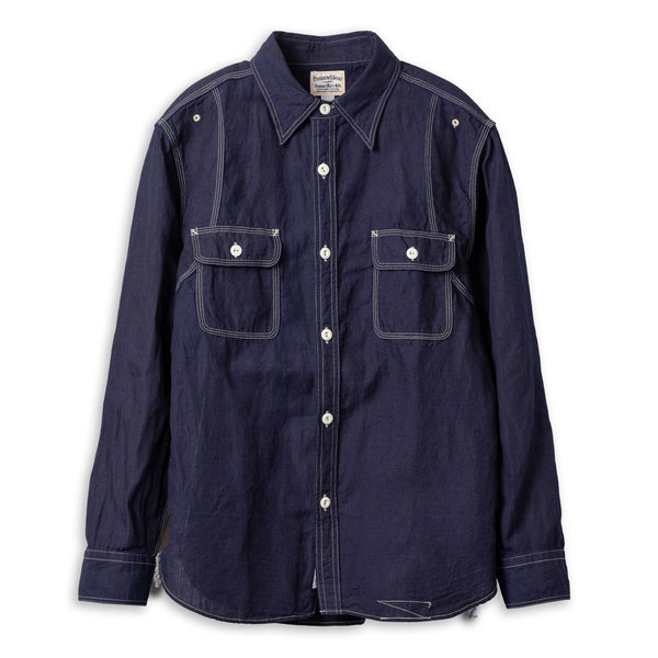Pherrow's 770WS Chambray Shirt Dark Indigo