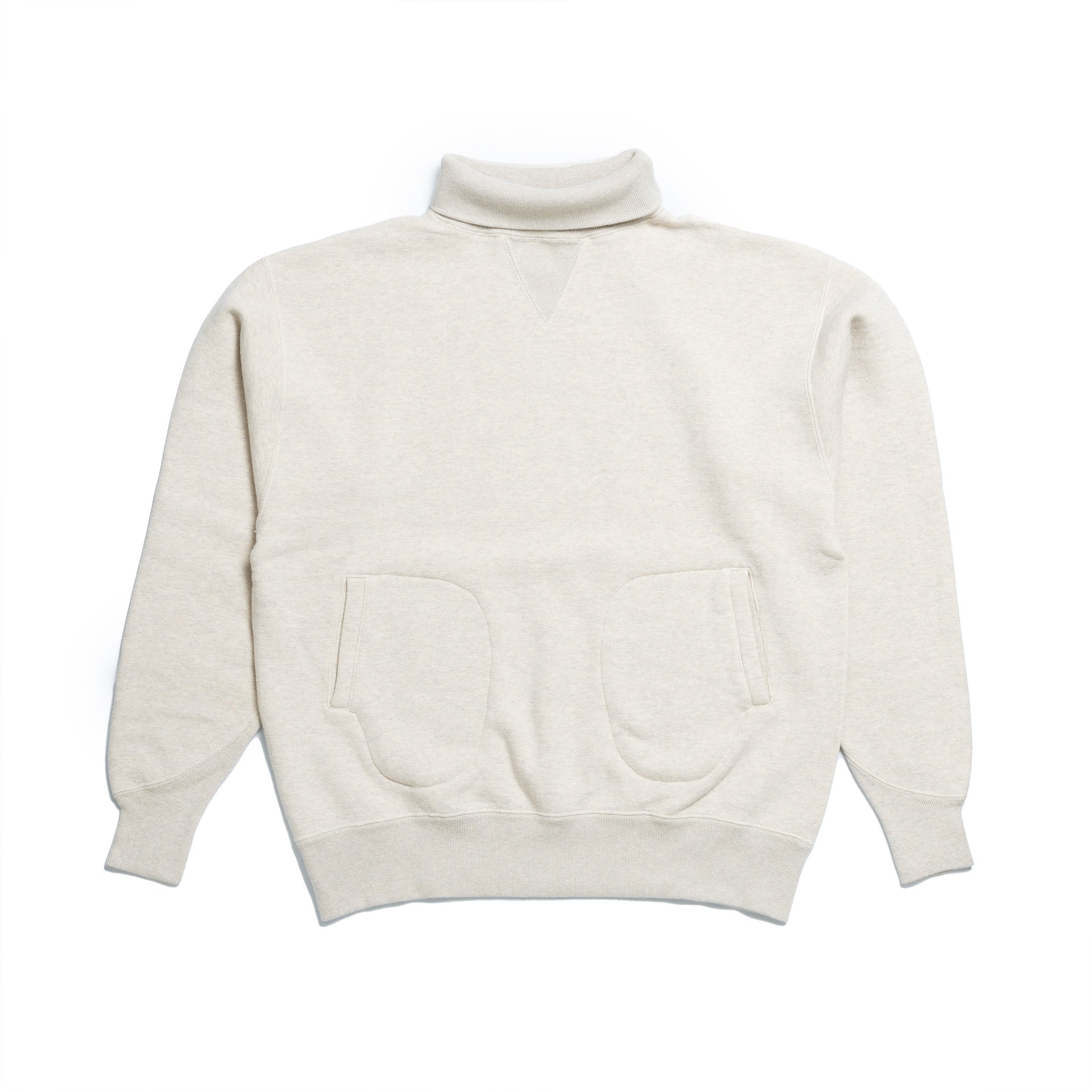 A.G. Spalding & Bros Turtle Neck Training Sweatshirt Oatmeal-Sweatshirt-Clutch Cafe