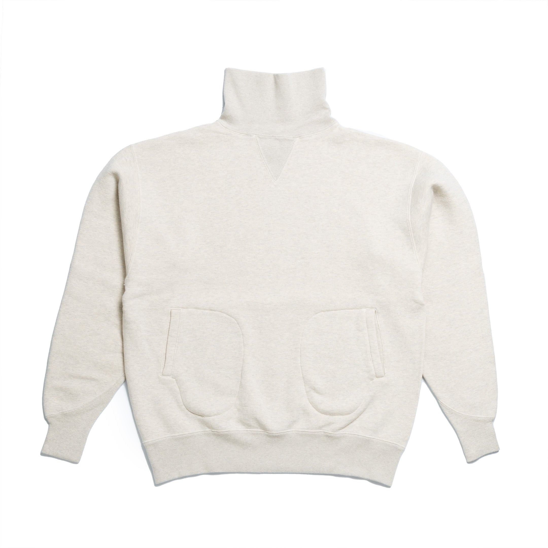 A.G. Spalding & Bros Turtle Neck Training Sweatshirt Oatmeal-Sweatshirt-Clutch Cafe