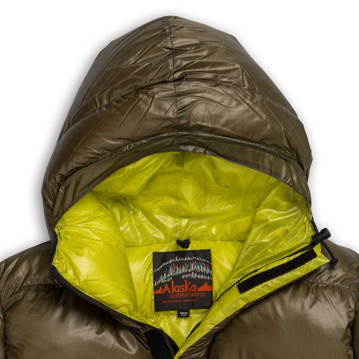 Alaska Sleeping Bag Nylon Rip Stop Down Parka Olive-Down Jacket-Clutch Cafe