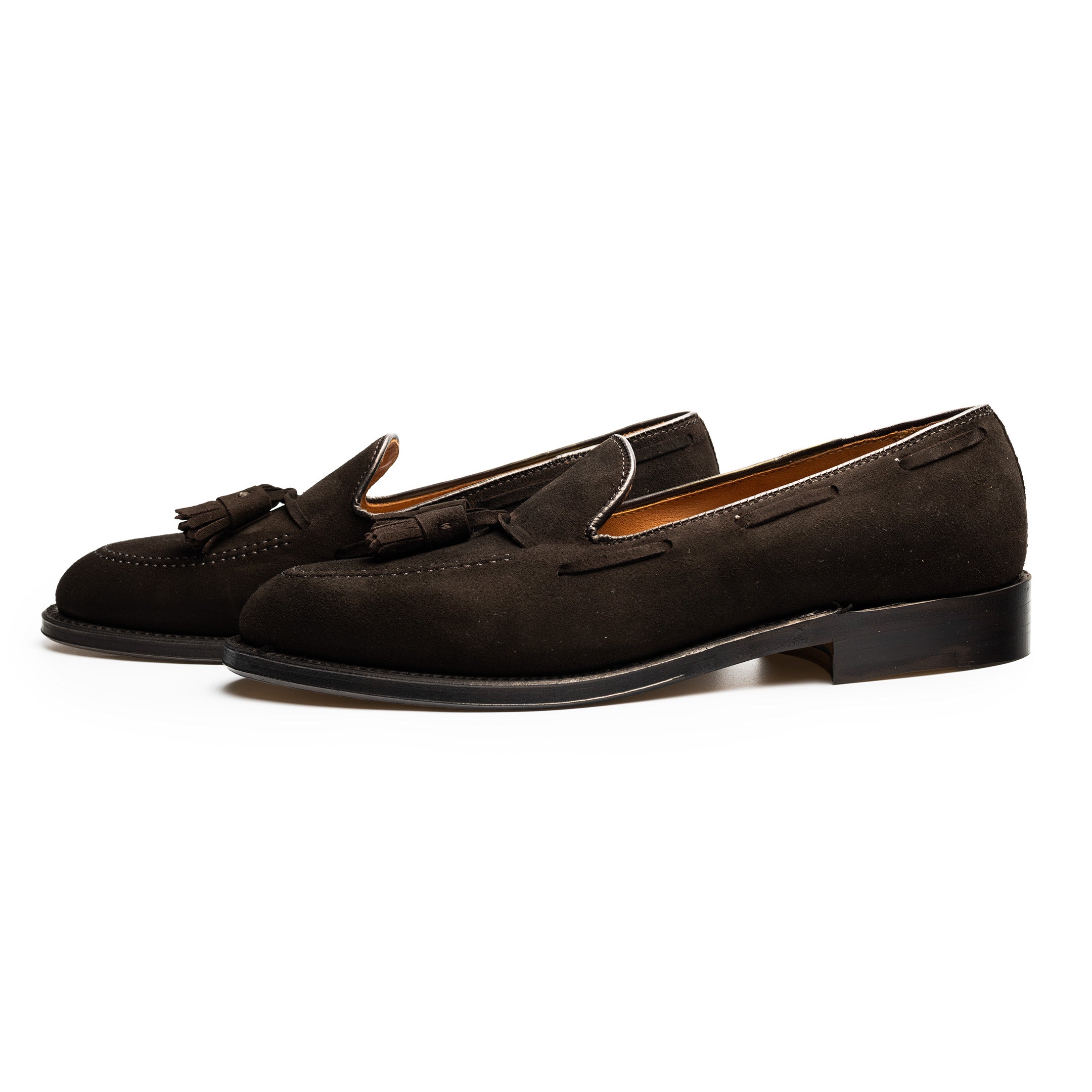 Alden Tassel Loafer Brown Suede 666-shoes-Clutch Cafe