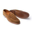 Alden Unlined Penny Loafer Snuff Suede 5735F-Shoe-Clutch Cafe