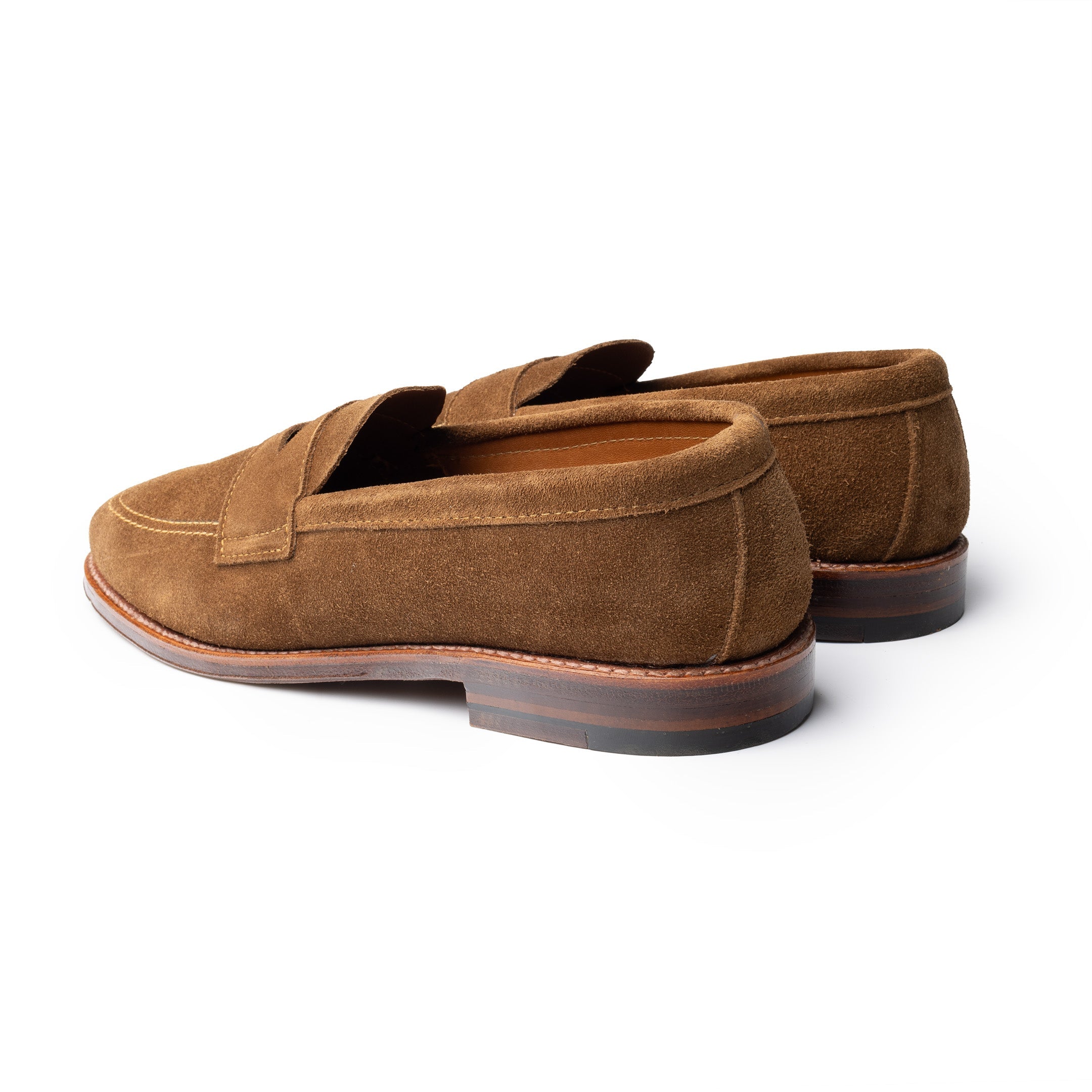 Alden Unlined Penny Loafer Snuff Suede 5735F-Shoe-Clutch Cafe
