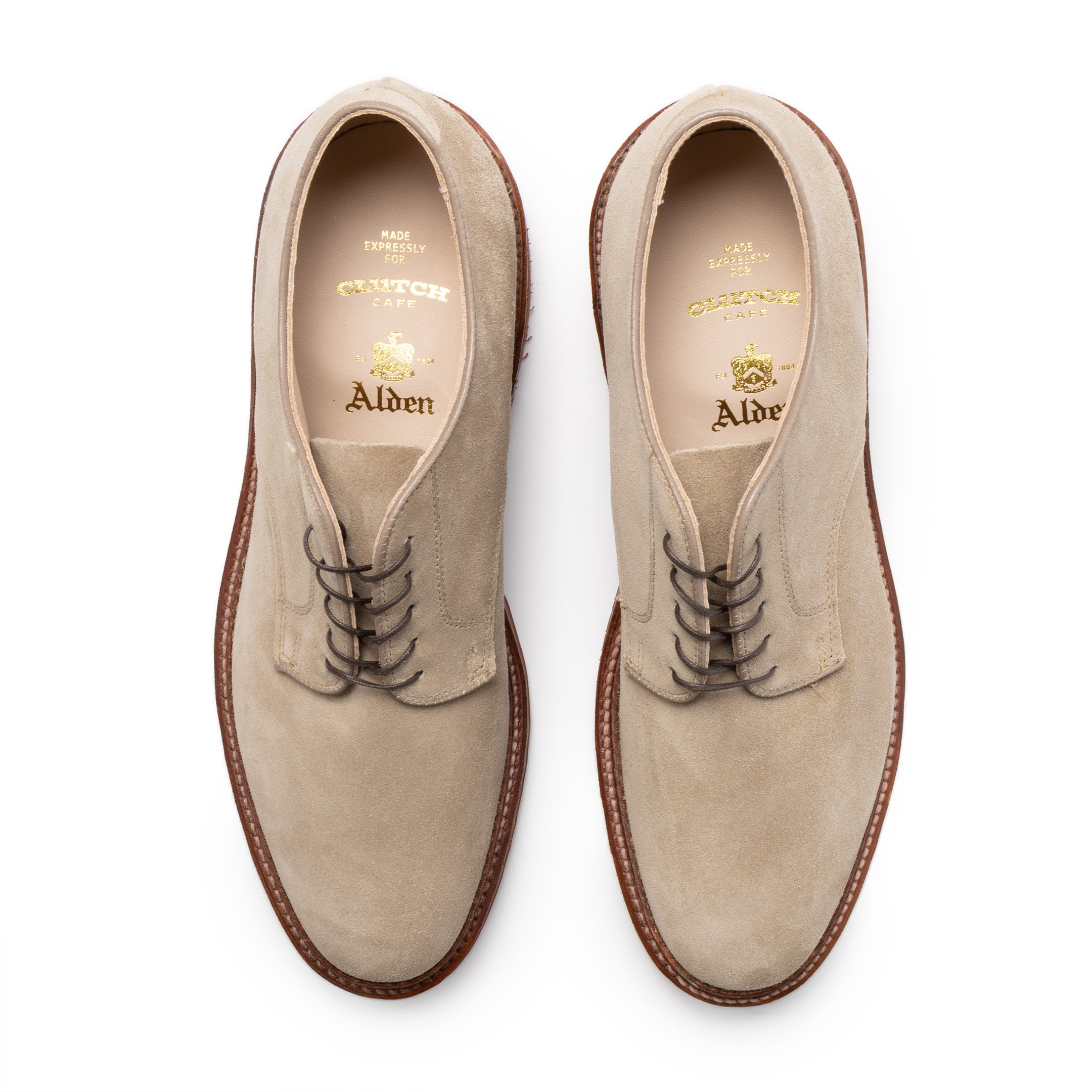 Alden x Clutch Cafe Milkshake Suede Blucher w/ Redbrick Sole 96702L-Shoe-Clutch Cafe